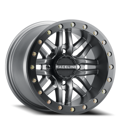 Raceline Wheels - Raceline Wheels Ryno Beadlock UTV A91G 15x7 4x137 10mm Gunmetal A91G-57037-52