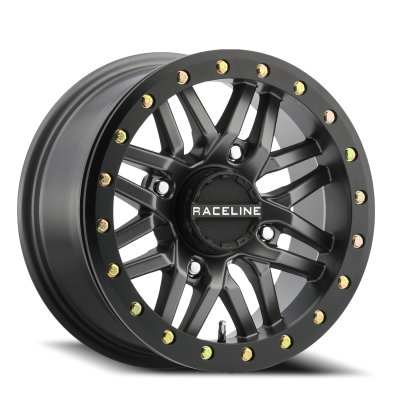 Raceline Wheels - Raceline Wheels Ryno Beadlock UTV A91G 14x7 4x137 10mm Gunmetal A91G-47037-52