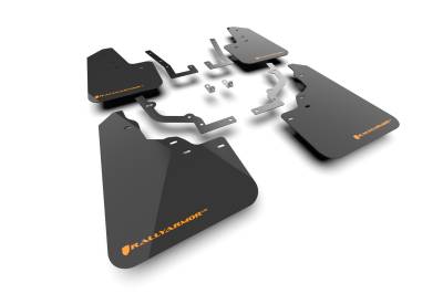 Rally Armor - Rally Armor MF139-UR-BLK-OR Black Mud Flap/Orange Logo