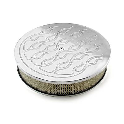 Speedmaster - Speedmaster PCE104.1015.03 14" Pol Flamed Alu. Air Cleaner kit w/3" Element