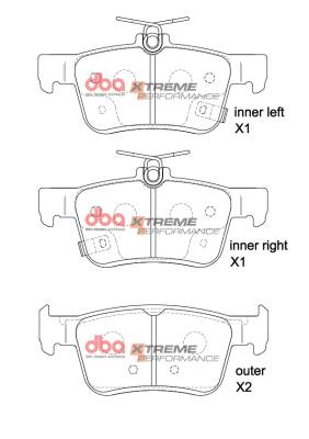 Disc Brakes Australia - DBA DB2429XP Rear Disc Brake Pad Set 17+ Honda Civic Type-R FK8/FL5