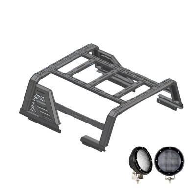 Black Horse Off Road - Black Horse Off Road AR2-01BOV1-PLFB Armour II Roll Bar w/Armour II Overland Kit