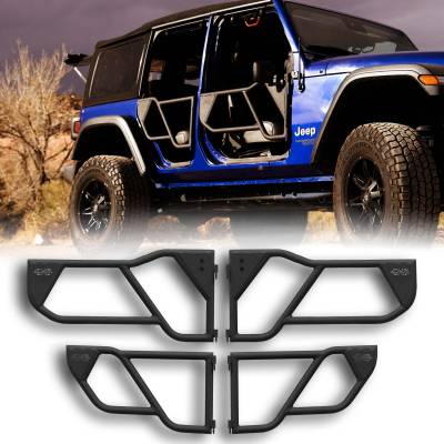 EZ4x4 - EZ4x4 1911 0094 RAZOR Aluminum Tube Doors Black for 07-18 Jeep Wrangler JK 4DR