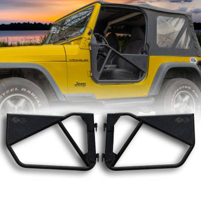 EZ4x4 - EZ4x4 1997 0072 PHANTOM Aluminum Tube Doors Black for 97-06 Jeep Wrangler TJ