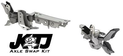 Artec Industries - Artec TJ4417 JK2TJ Front Axle Swap Kit for Dana 44 Rubicon LCA w/Std Hole