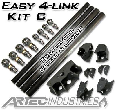 Artec Industries - Artec LK0023 Easy 4-Link Kit C No Tube 7/8" & 1.25" Rod Ends