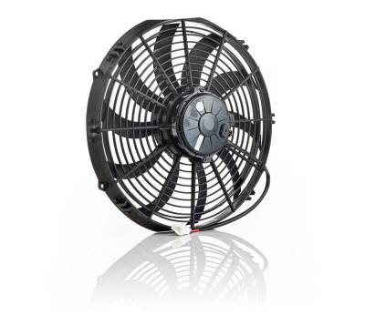 Be Cool - Be Cool 75036 12" Electric Pusher Fan Euro Black High Torque