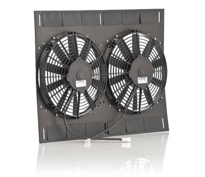 Be Cool - Be Cool 75680 11" Euro Black Dual Puller Fans Shroud 24" W x 18" H