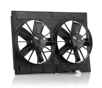 Be Cool - Be Cool 75007 11" Electric Dual Puller Fans Euro Black High Torque