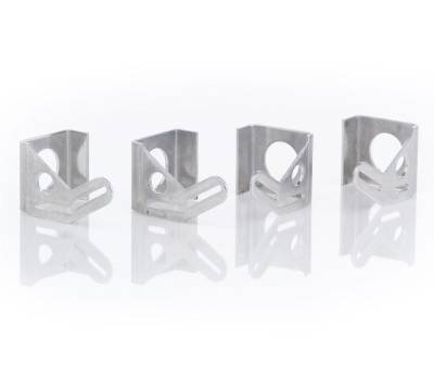 Be Cool - Be Cool 72031 Natural Aluminum Mounting Brackets 4Pc for 13" Fan Installation