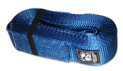 Bulldog Winch - Bulldog Winch 20031 Recovery Strap 4" x 30' 40000lb BS Polyester Blue