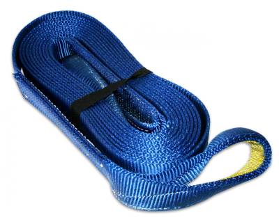 Bulldog Winch - Bulldog Winch 20030 Recovery Strap 3" x 30 Foot 30 000 LB BS Polyester Blue