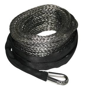 Bulldog Winch - Bulldog Winch 20124 Synthetic Winch Rope 9.5mm x 75 Ft w/10 Ft Abrasion Sleeve