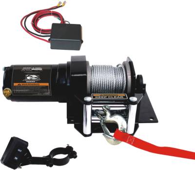 Bulldog Winch - Bulldog Winch 15001 2000lb ATV Winch 50' Wire Rope w/Mini Rocker Switch Mount