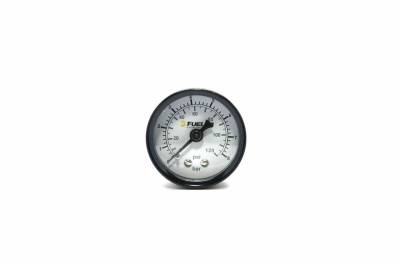 FUELAB - FUELAB 71511 1.5" Fuel Pressure Gauge EFI Range 0-120PSI Dual Bar/PSI Scale