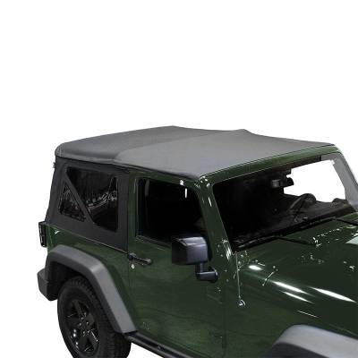 King 4WD - King 4wd 14010335 Soft Top Tinted Windows for 07-09 Jeep Wrangler JK 2DR Black