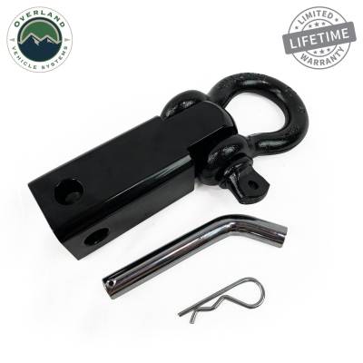 Overland Vehicle Systems - Overland Vehicle Systems 19109901 Hitch D-Ring Receiver Mount Recovery Shackle