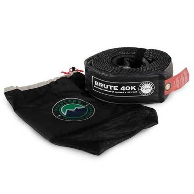 Overland Vehicle Systems - Overland Vehicle Systems 19089916 Tow Strap 4"x20' Gry w/Blk Ends & Storage Bag