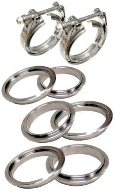 Pacific Performance Engineering - PPE 517340008 4" V Band Clamp Stainless 8Pc Set 2C 3M 3F