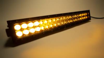 Top Gun Customz - Top Gun Customz TGC77020 20" LED Light Bar Dbl Row Combo Amber/White Flood/Beam