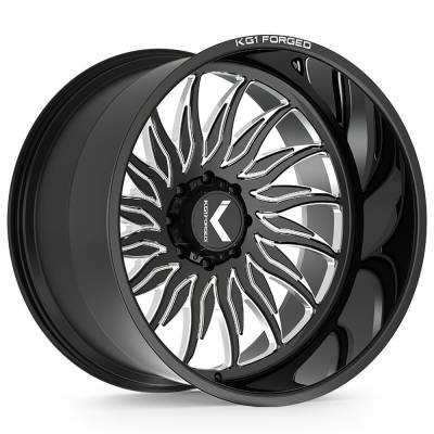 KG1 Wheels - KG1 Wheels KC015 Phoenix 22x14 8x170 -76mm Gloss Black/Milled KC015221487GPM-R