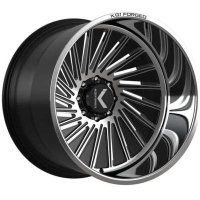 KG1 Wheels - KG1 Wheels KC080 Trance 24x12 8x180 -44mm Gloss Black/Milled KC080241288GMPL-L
