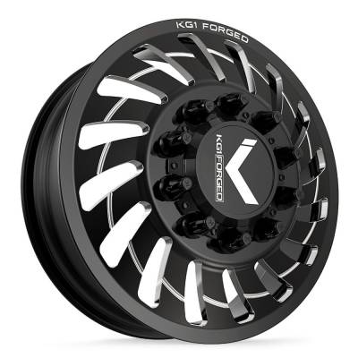KG1 Wheels - KG1 Wheels KD005 Razor 24x8.25 10x225 145mm Black/Milled KD005F2482522GPM-L