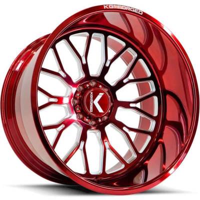 KG1 Wheels - KG1 Wheels KC019261686R KC019 Jacked 26x16 8x6.5 -101mm Red Milled