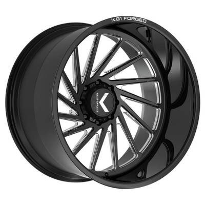 KG1 Wheels - KG1 Wheels KC047 Tonic 24x12 8x180 -44mm Gloss Black/Milled KC047241288GPM-R