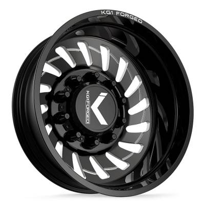 KG1 Wheels - KG1 Wheels KD005 Razor 24x8.25 10x225 145mm Black/Milled KD005I2482522GPM-L