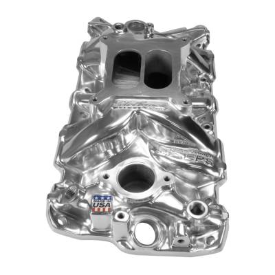 Edelbrock - Edelbrock 27031 Polished Performer EPS Manifold w/Oil Fill Tube for SB-Chevy
