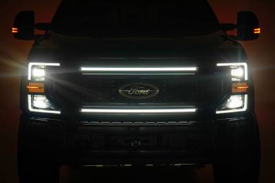 Rough Country Suspension Systems - Rough Country 70990A Grille Mount Dual 30" LED Light Bar Kit 17-22 Super Duty