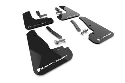 Rally Armor - Rally Armor MF151-UR-BLK-WH Black Mud Flap/White Logo