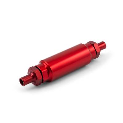 Speedmaster - Speedmaster PCE132.1009.03 Inline Billet Aluminum Fuel Filter 9/16-18 Male Red