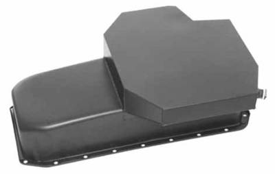 Speedmaster - Speedmaster PCE300.1018.02 7Qt Champion Rear Sump LH 2P RMS Blk Oil Pan Chevy SB