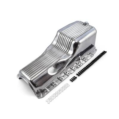 Speedmaster - Speedmaster PCE300.1092.01 Polished Finned Alum Oil Pan for 91Up BBC 1Pc Gen 5/6