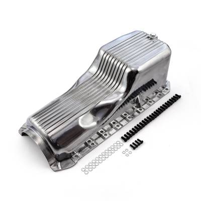 Speedmaster - Speedmaster PCE300.1090.01 Polished Finned Alum Oil Pan 65-90 Chevy BBC Gen 4