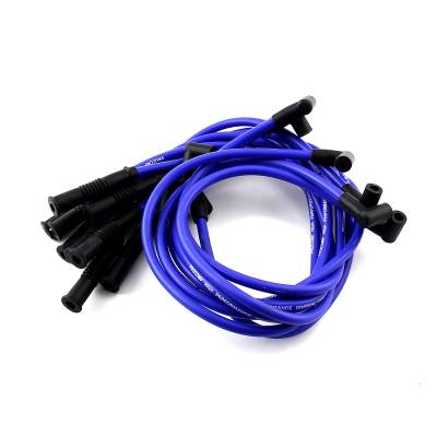 Speedmaster - Speedmaster PCE390.1024.02 90-DEG To Straight Male Blue Spark Plug Wire for Ford