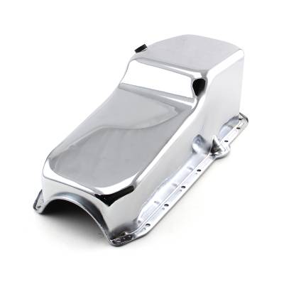 Speedmaster - Speedmaster PCE300.1037.03 Rear Sump RH 2Pc RMS Chrome Oil Pan for Chevy SBC 350