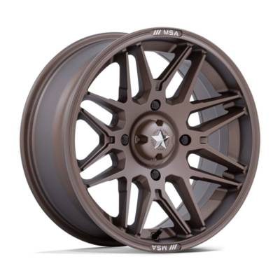 MSA Offroad Wheels - MSA Wheels M52 RADAR UTV 14x7 4x110 -47mm Matte Bronze MA052ZX14704047N