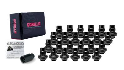 Gorilla Automotive - Gorilla Automotive 73644TXXBC Dual Hex M14x1.5 Black 24PC Lock Set for Toyota