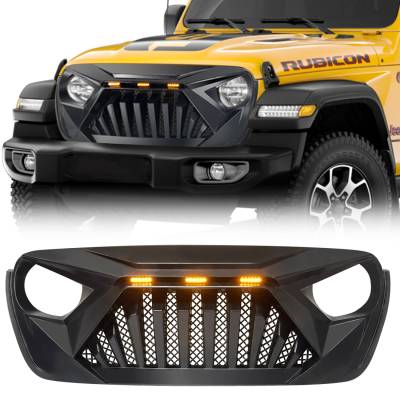 AMERICAN MODIFIED - AMERICAN MODIFIED AMJPCA00115 Goliath Grille w/LED Amber Lights