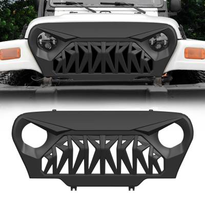 AMERICAN MODIFIED - AMERICAN MODIFIED AMJPBA00103 SHARK GRILLE MATTE BLACK