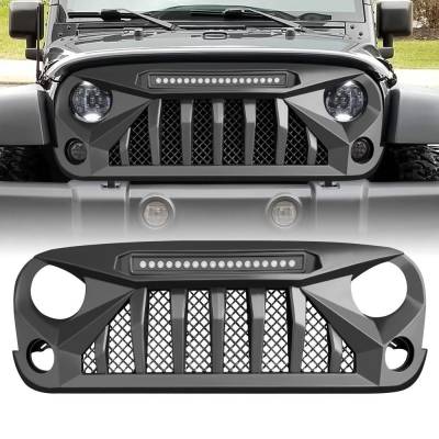AMERICAN MODIFIED - AMERICAN MODIFIED AMJPAA00115 Gladiator Grille w/LED Off-Road Lights
