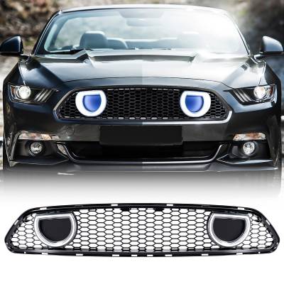 AMERICAN MODIFIED - AMERICAN MODIFIED AMFMCA00617 Mach 1 Style Upper Grille w/LED DRL Turn Signal