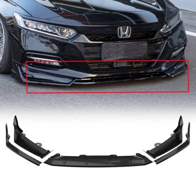 AMERICAN MODIFIED - AMERICAN MODIFIED AMHMBA00203 Black Aerodynamic Front Lip Spoiler