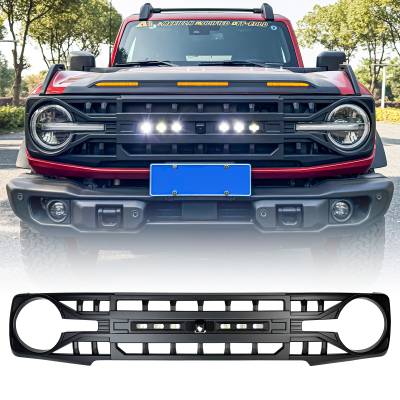 AMERICAN MODIFIED - AMERICAN MODIFIED AMFMEA00116 Armor Grille w/Off-Road Lights & Camera Bracket