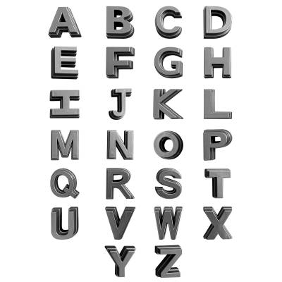AMERICAN MODIFIED - AMERICAN MODIFIED AMTYTAA00132 A-Z 26 Letters Color Grey