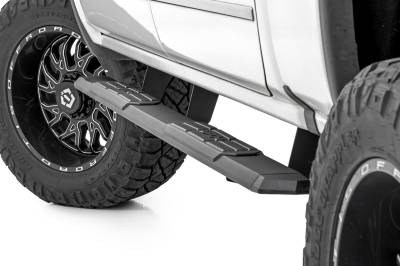 Rough Country Suspension Systems - Rough Country 25000 TR2 Side Step Bars Black 07-18 Silverado/Sierra Crew