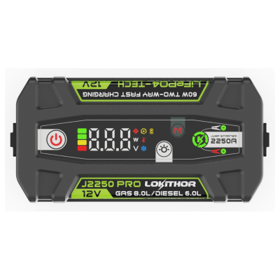 Lokithor - Lokithor J2250 Pro J2250 Pro Jump Starter w/LiFePO4 Safety Battery 2250Amp